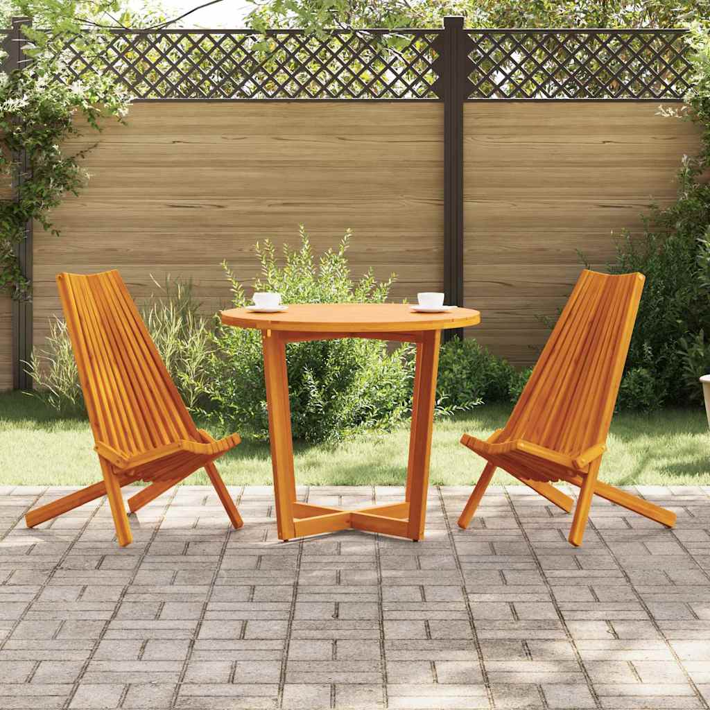 Folding Garden Chairs 2 pcs Brown 56 x 69 x 84 m